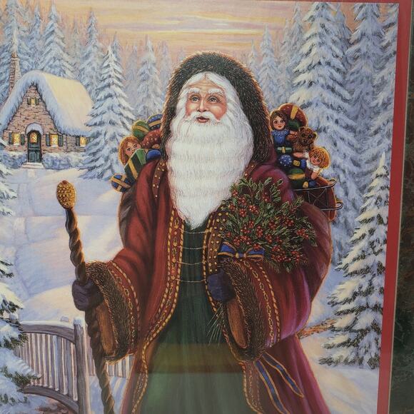 Home Interiors & Gifts St. Nicholas Holiday Christmas Print Picture in Frame - Picture 2 of 4